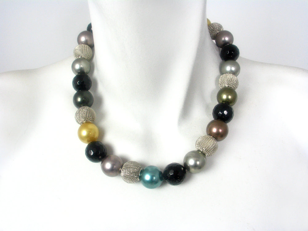 Onyx and Mesh Necklace | Erica Zap Designs