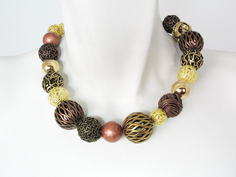 Mixed Mesh & Metal Bead Necklace | Erica Zap Designs