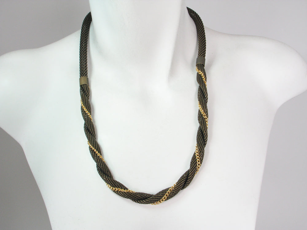 Twist Mesh and Chain Necklace | Erica Zap Designs
