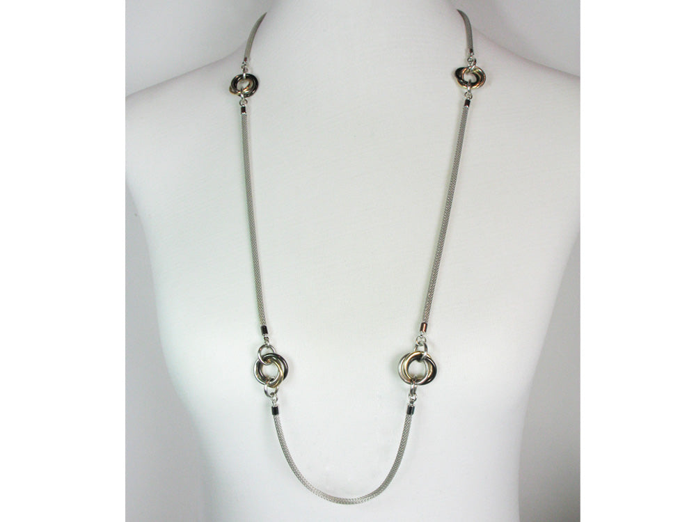Long Mesh Metal Knot Necklace | Erica Zap Designs