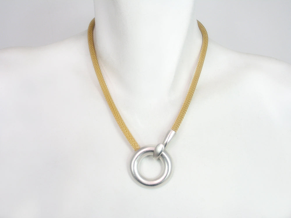 Mesh Necklace with Circle Hook Clasp | Erica Zap Designs