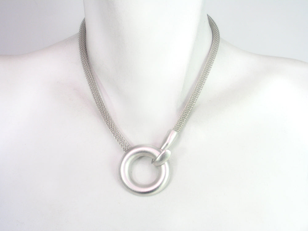 Mesh Necklace with Circle Hook Clasp | Erica Zap Designs