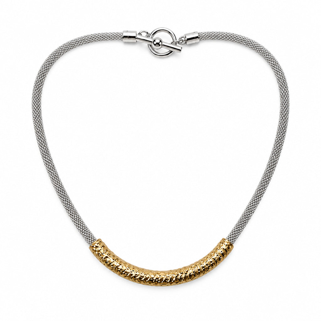 Mesh Necklace with Textured Tube | Erica Zap Designs