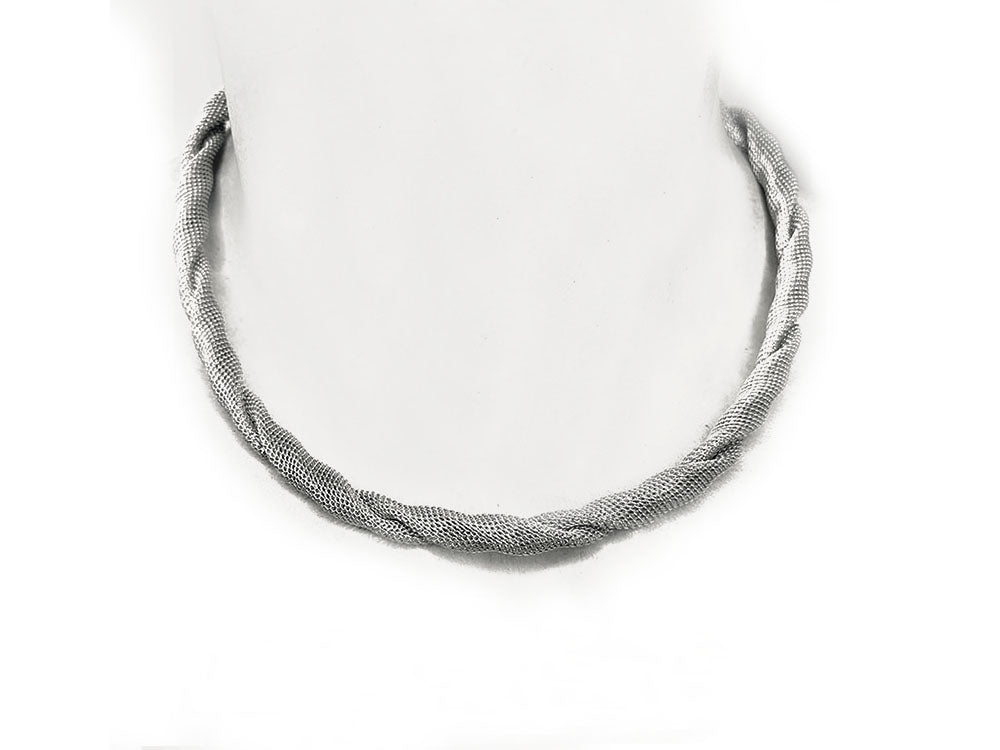 Twisted Sterling Mesh Necklace | Erica Zap Designs