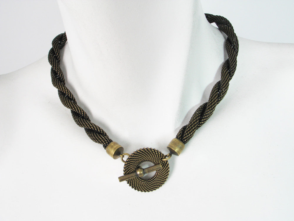 Twisted Mesh Necklace with Mesh Toggle | Erica Zap Designs