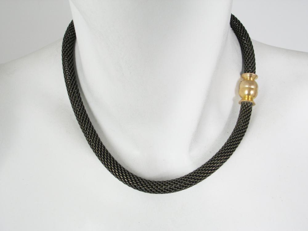 Mesh Necklace with Magnetic Ball Clasp | Erica Zap Designs