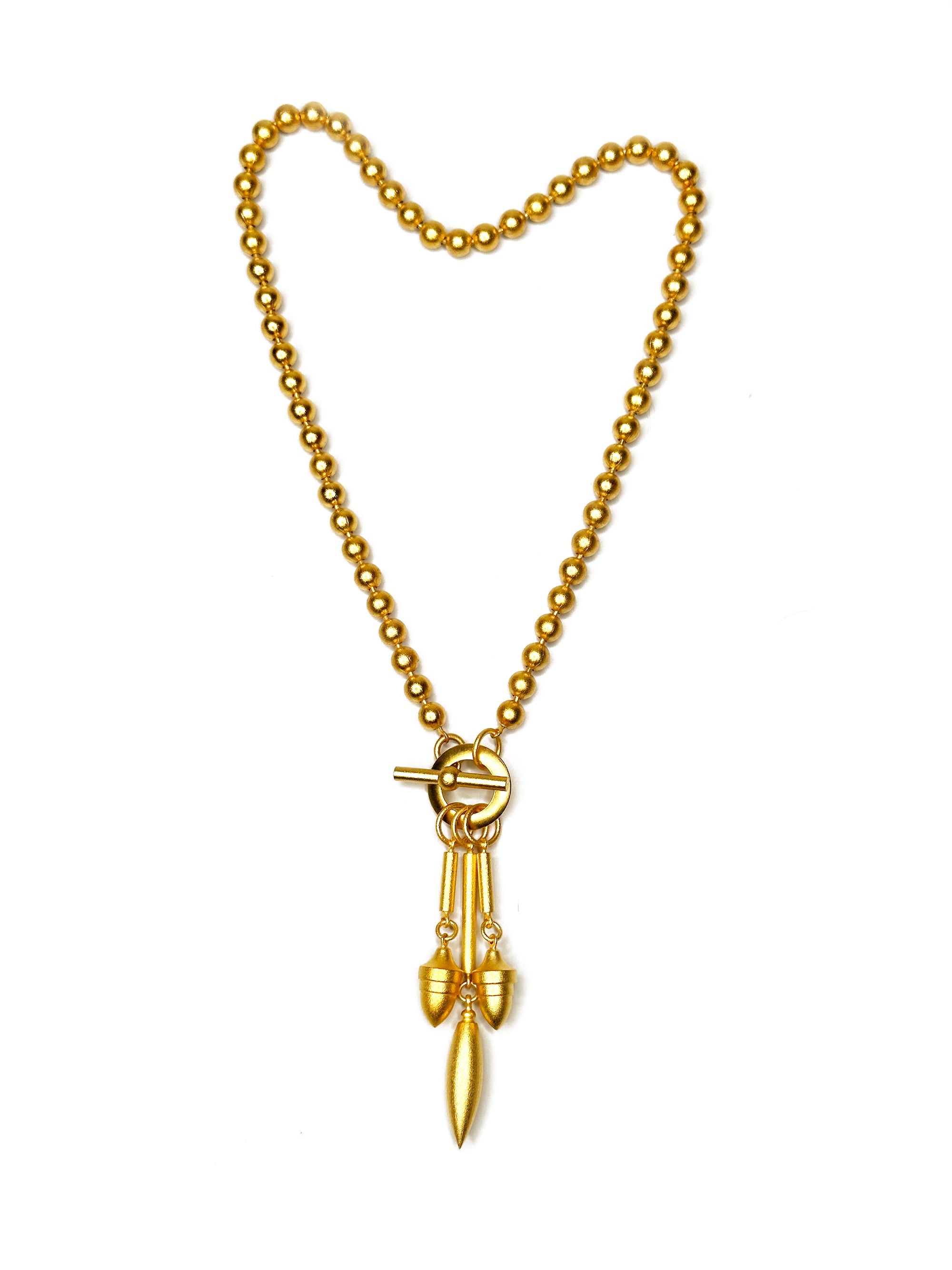 Acorn Drop Bead Chain Necklace | Erica Zap Designs