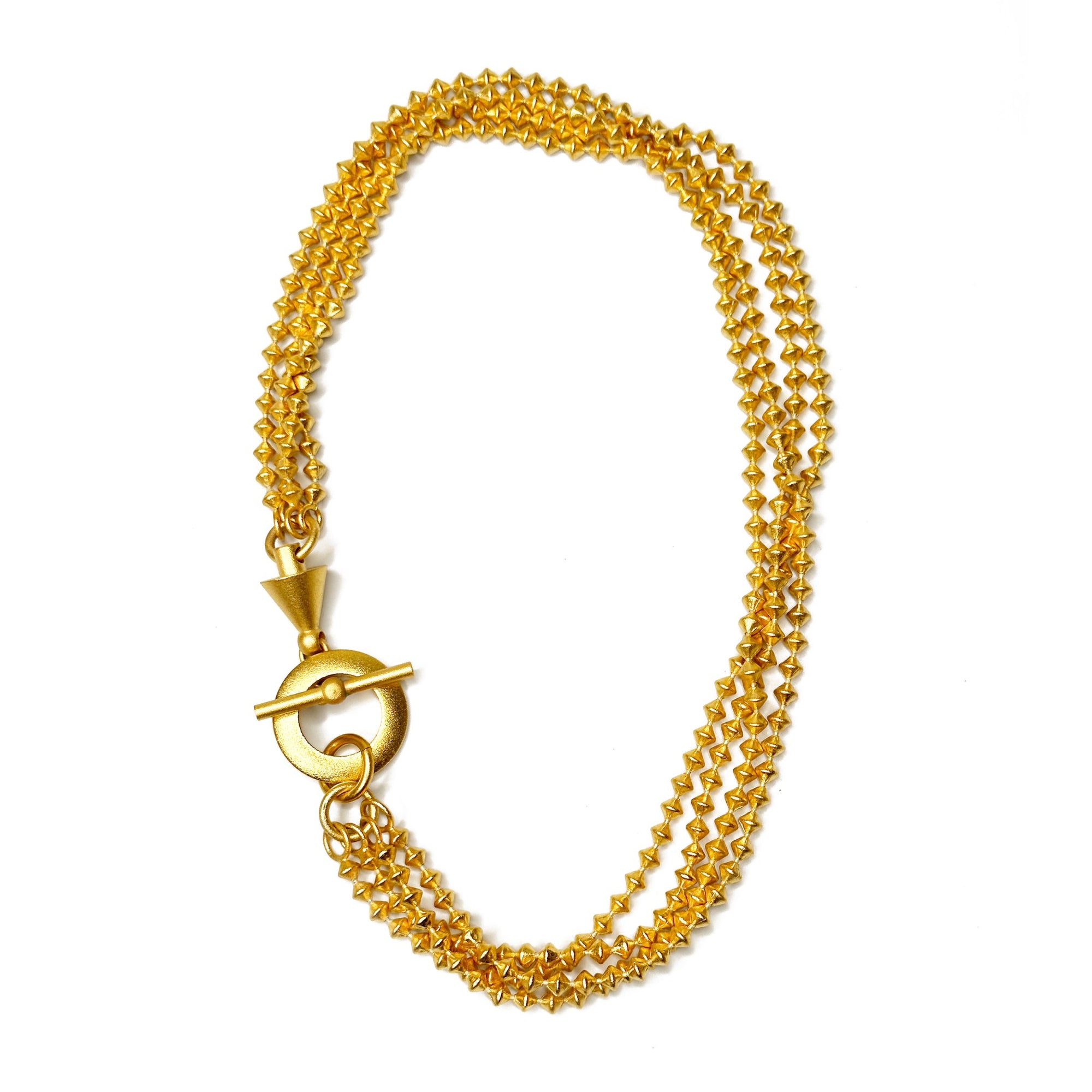 Multi-Strand Diamond Shape Bead Chain Necklace | Erica Zap Designs