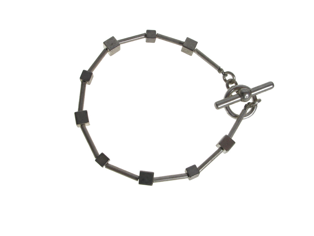 Sterling Cube and Tube Bracelet | Erica Zap Designs