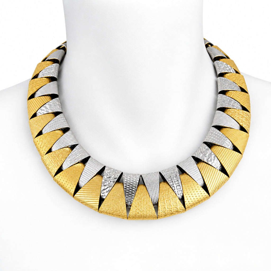 2-Tone Round Collar Necklace | Erica Zap Designs