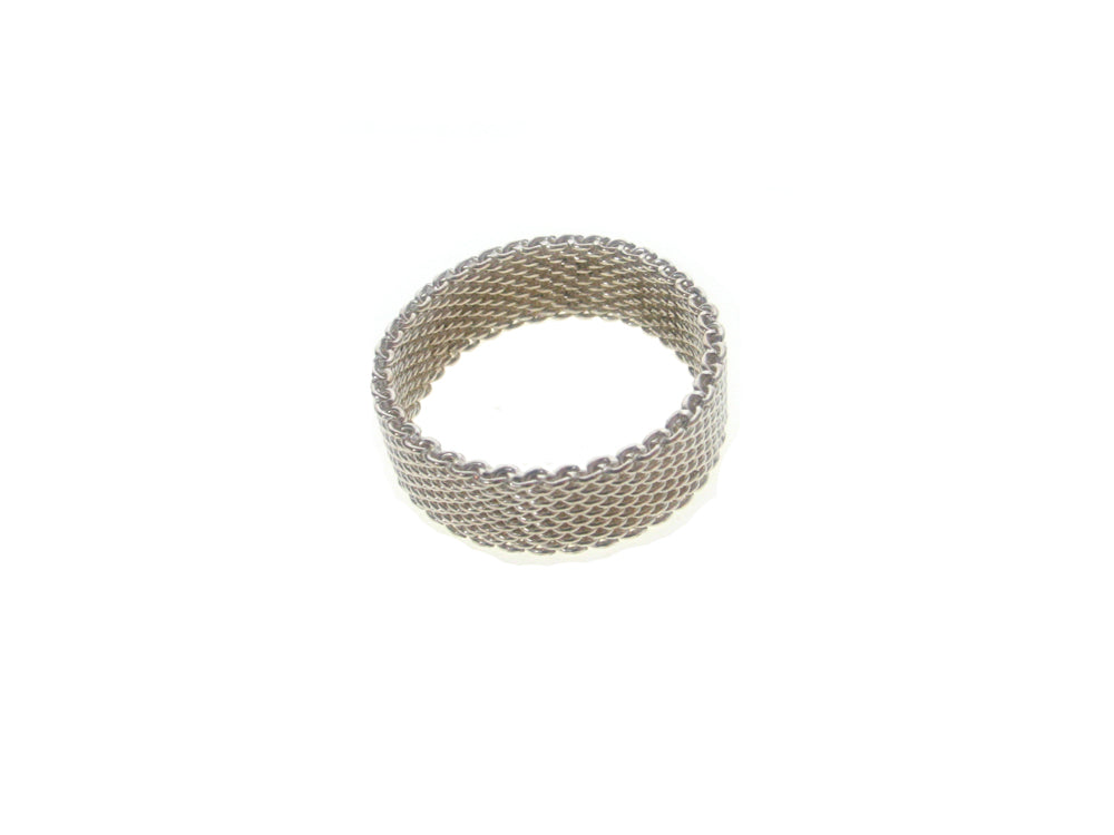 Narrow Sterling Mesh Ring | Erica Zap Designs