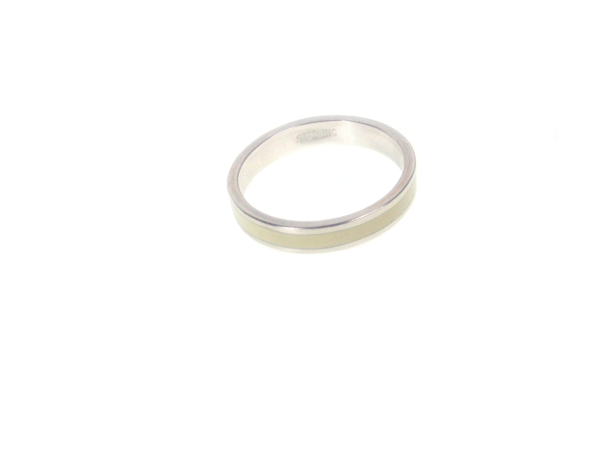 Sterling Silver Ivory Inlaid Ring | Erica Zap Designs