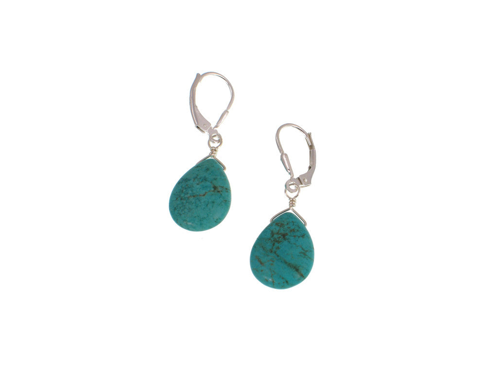 Turquoise Teardrop Earrings | Erica Zap Designs