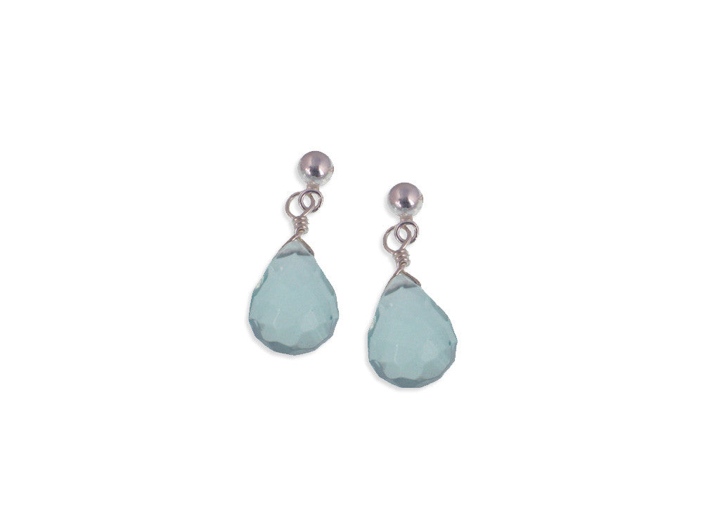 Faceted Teardrop Stone Earrings, Small | Erica Zap Designs