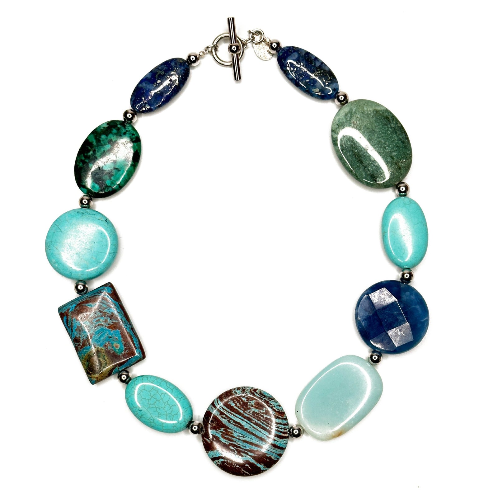 Blue Green Stone Statement Necklace | Erica Zap Designs