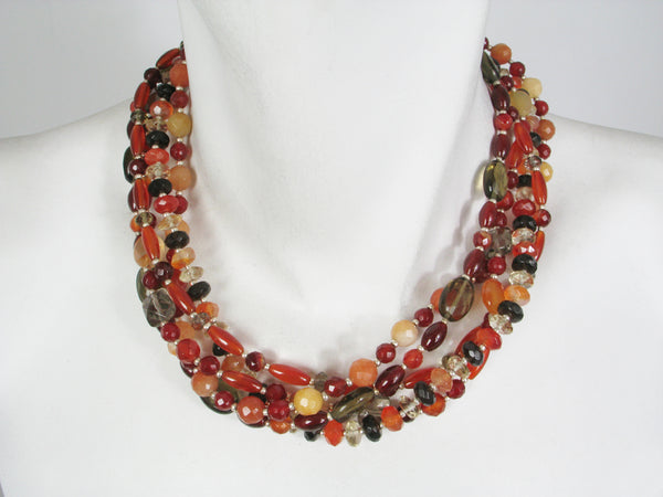 5-Strand Stone Necklace - Erica Zap Designs