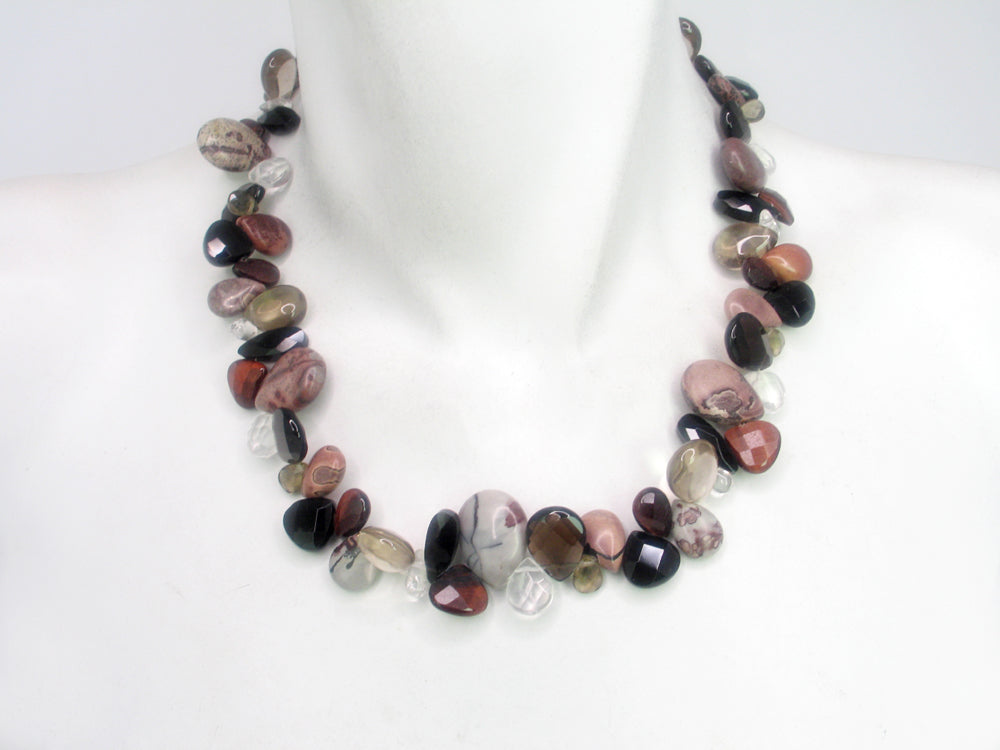 Briolette Stone Necklace | Jasper Onyx Mix | Erica Zap Designs