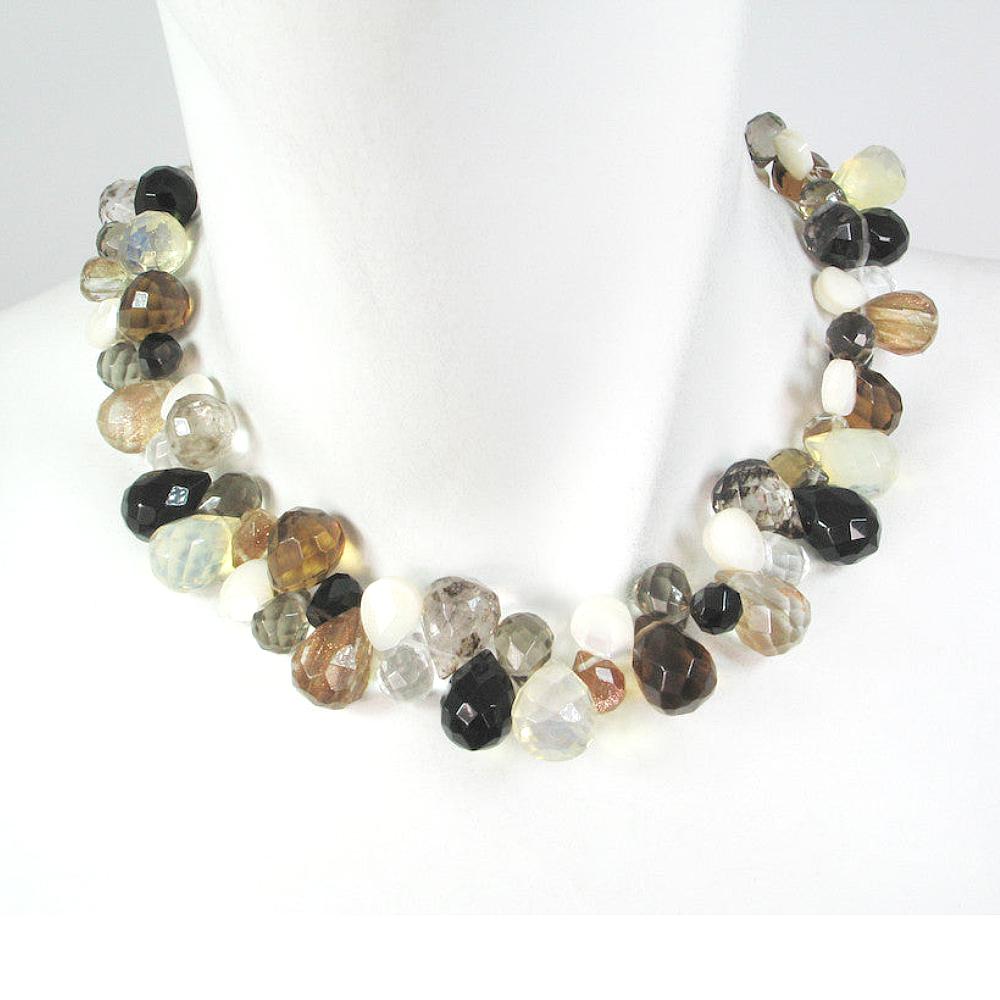 Briolette Stone Necklace | Rutilated Quartz Mix | Erica Zap Designs
