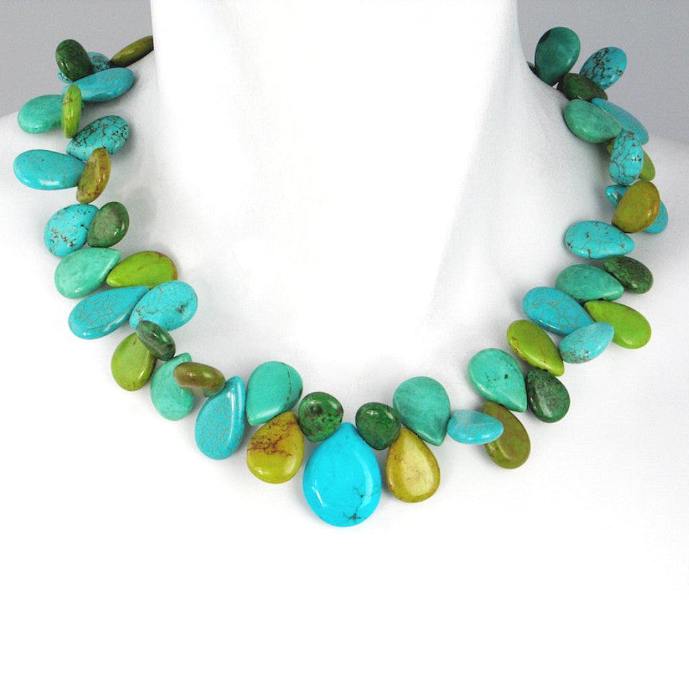 Turquoise Teardrop Necklace | Erica Zap Designs