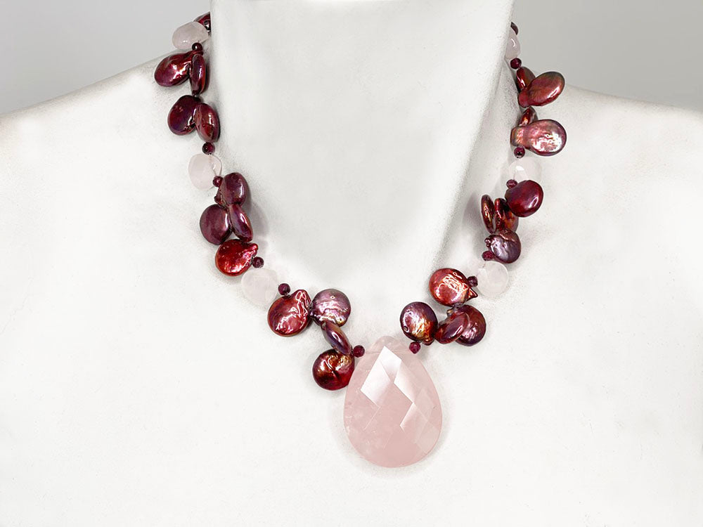 Rose Quartz Drop Necklace | Erica Zap Designs