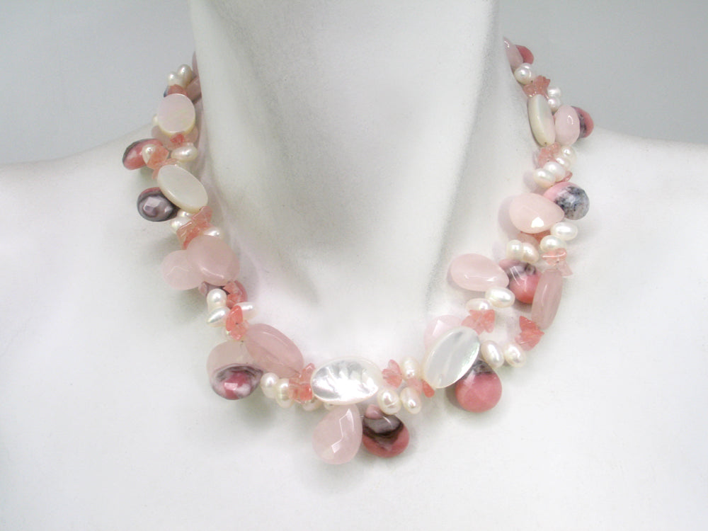 Stone and Pearl Necklace | Erica Zap Designs