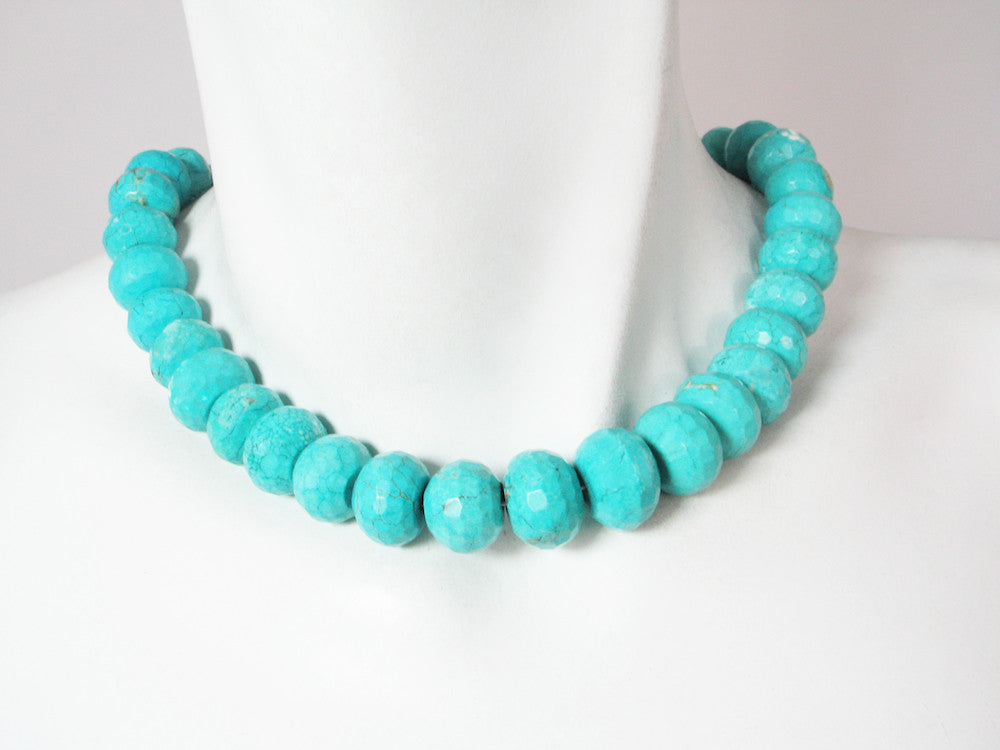 Turquoise Rondelle Necklace | Erica Zap Designs