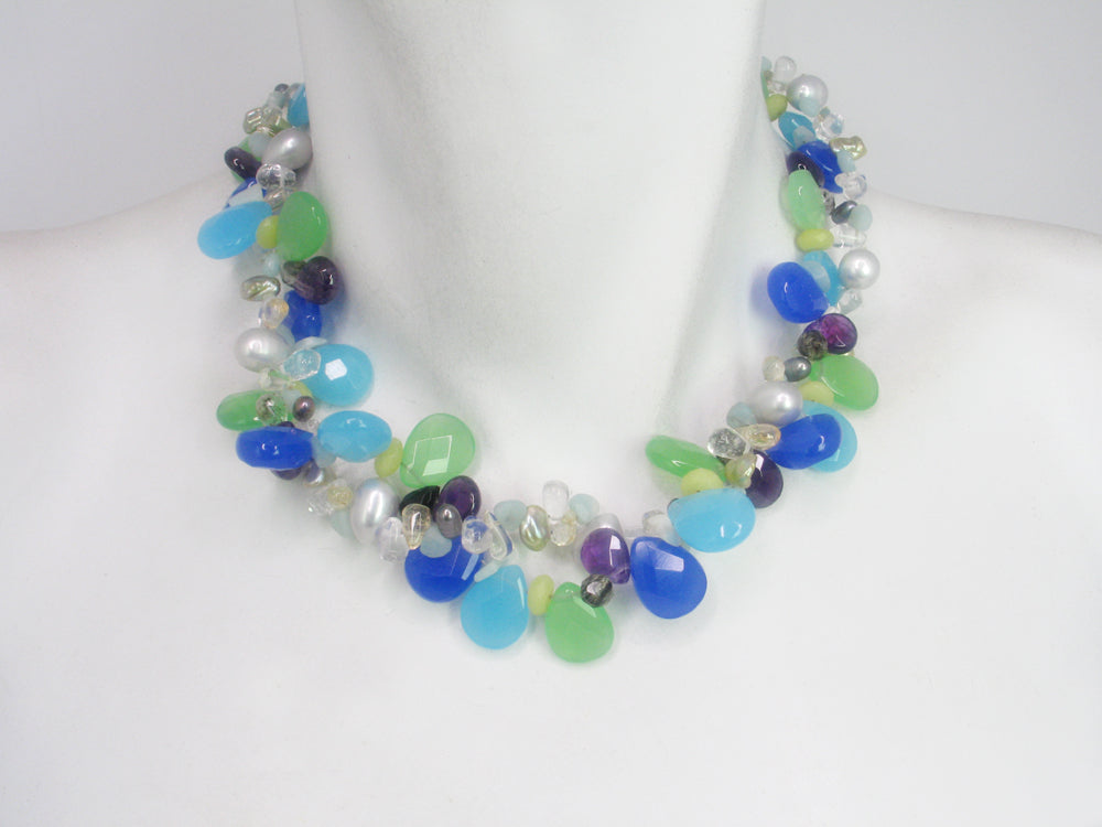 Blue Quartz Mix Necklace | Erica Zap Designs