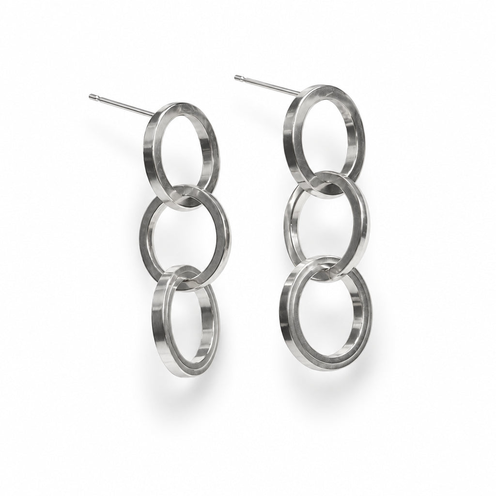 Triple Hoop Sterling Earrings | Erica Zap Designs