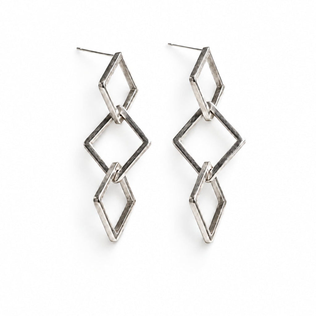 Triple Square Sterling Earrings | Erica Zap Designs