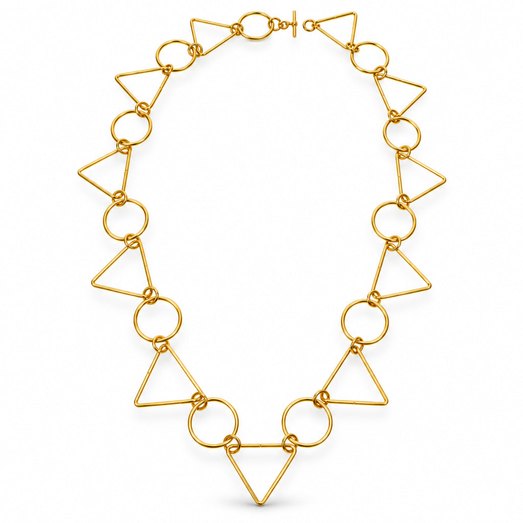 Triangle and Circle Geometric Wire Necklace | Erica Zap Designs