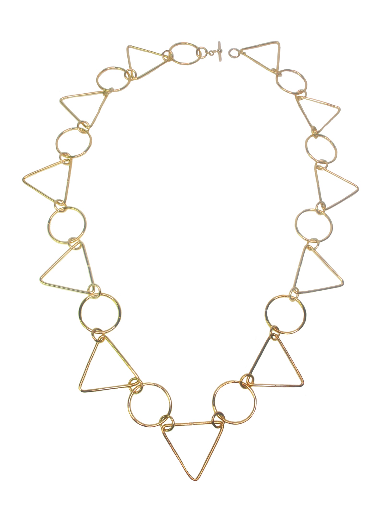 Triangle and Circle Geometric Wire Necklace | Erica Zap Designs