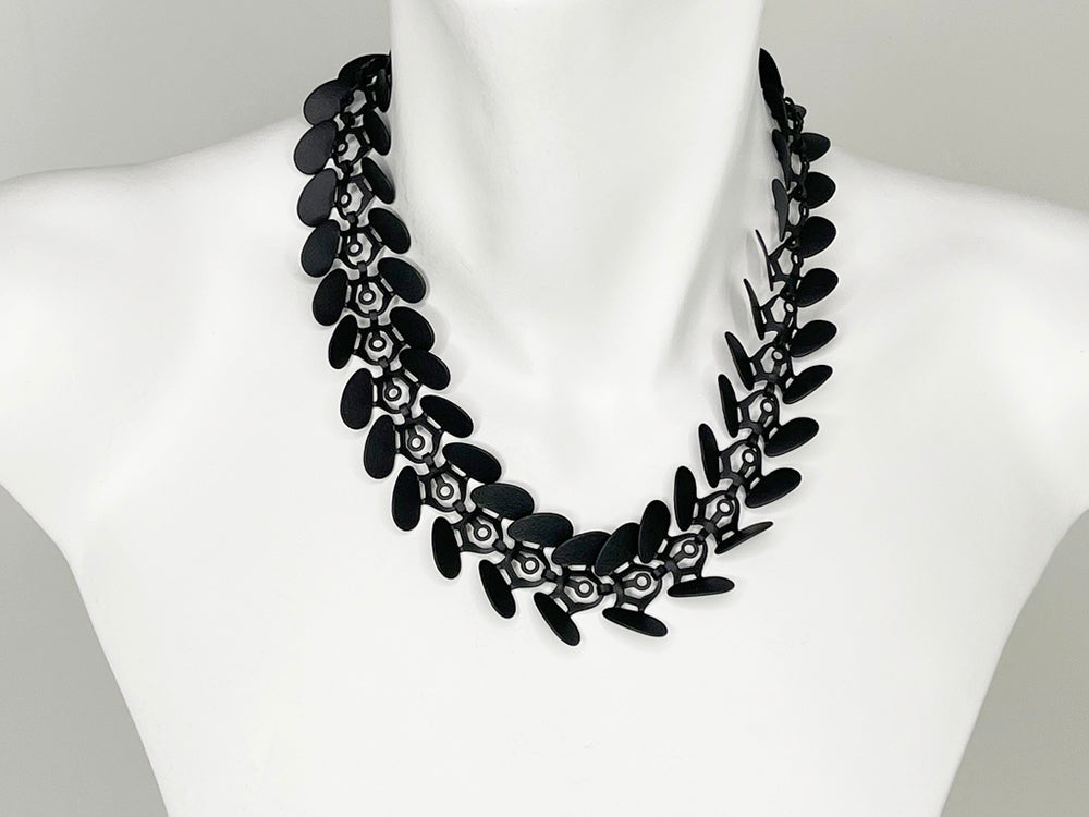 Black Paddle Chain Link Necklace | Erica Zap Designs