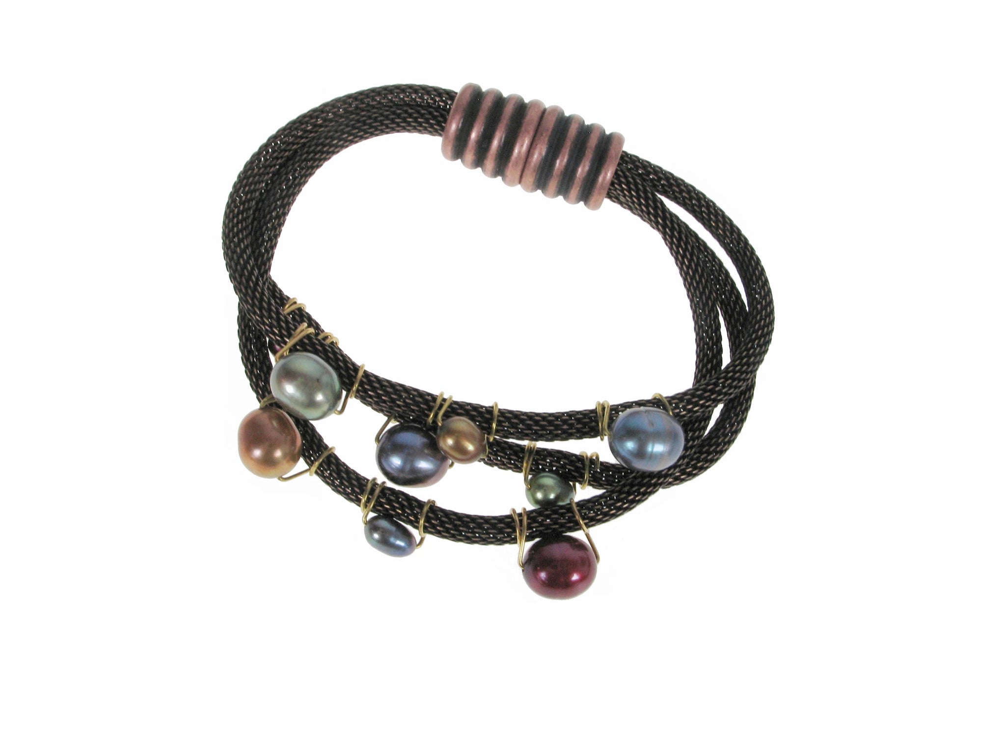 Pearl and Mesh Magnetic Bracelet | Erica Zap Designs