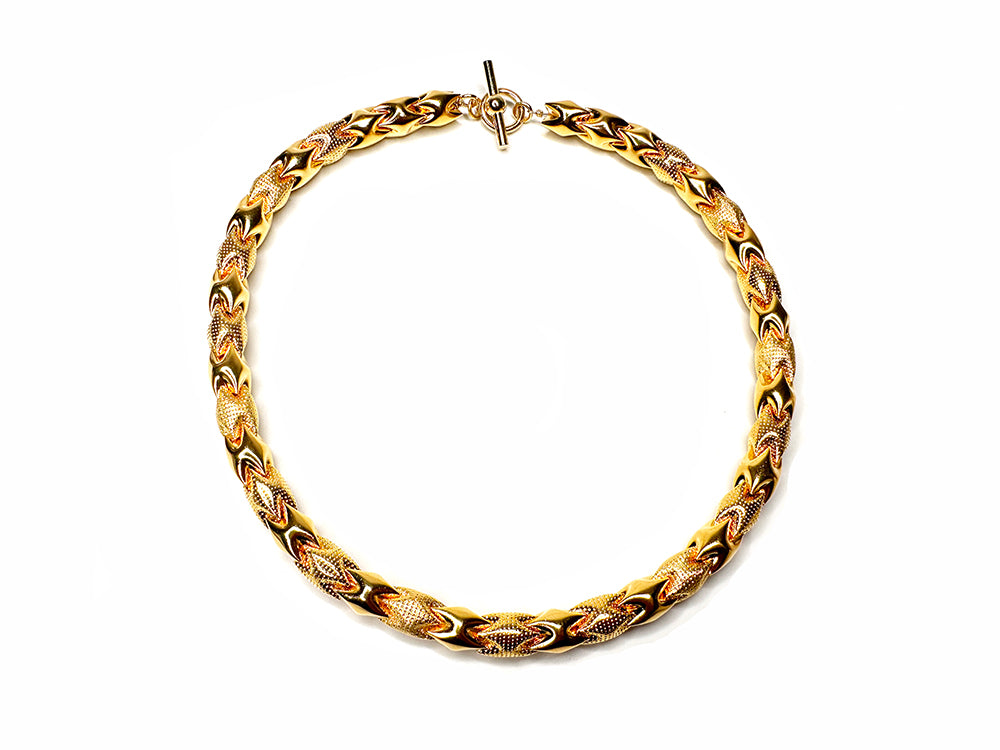 Textured Interlocking Link Necklace | Erica Zap Designs
