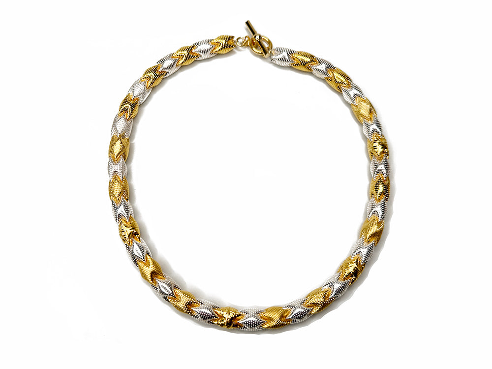 Textured Interlocking Link Necklace | Erica Zap Designs