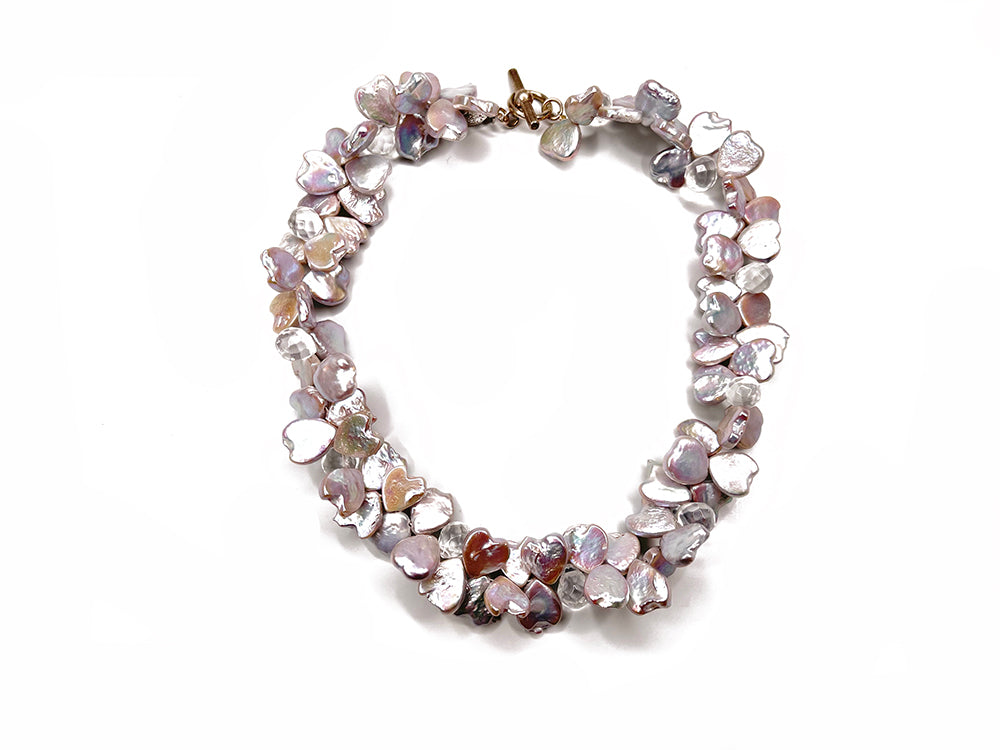 Heart Shaped Coin Pearl  Necklace | Erica Zap Designs