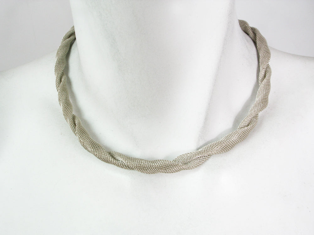 Twisted Sterling Mesh Necklace | Erica Zap Designs