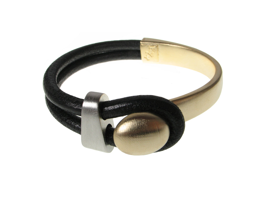 Cord Leather Bracelet | Lasso Knob & Slide | Erica Zap Designs
